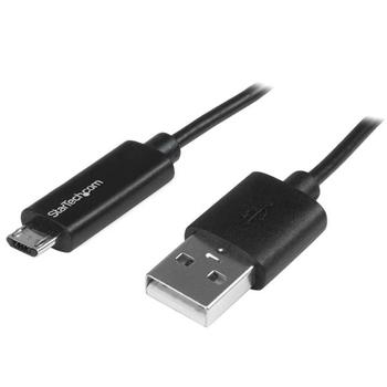 STARTECH StarTech.com 1m / 3ft USB to Micro USB Cable with LED Charging Light - M/M USB to Micro USB Charging Cable - USB Charger Cable (USBAUBL1M) - USB cable - Micro-USB Type B (M) to USB (M) - 1 m - black (USBAUBL1M)