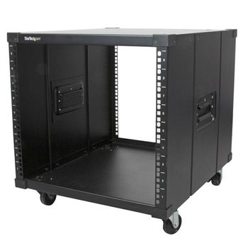 STARTECH StarTech.com 9U Open Frame Rack with Wheels - 4 Post 23" Deep Portable Open Frame Cabinet for 19" Network, Data & Server Equipment - 220 lbs capacity (RK960CP) - Rack - black - 9U - 23" (RK960CP)