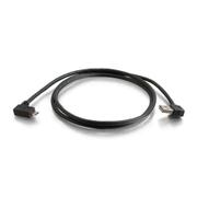 C2G USB 2.0 A Right Angle to Micro-USB B Right Angle Cable - USB-kabel - mikro-USB typ B (hane) till USB (hane) - 1 m - 90° anslutning, right-angled connector - svart