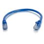 C2G Cat6 Booted Unshielded (UTP) Network Patch Cable - Patch-kabel - RJ-45 (hane) till RJ-45 (hane) - 30 cm - UTP - CAT 6 - formpressad,  hakfri, tvinnad - blå (83384)