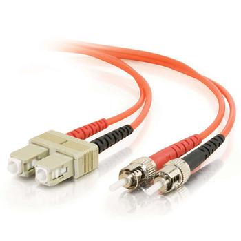 C2G SC-ST 50/125 OM2 Duplex Multimode PVC Fiber Optic Cable (LSZH) - Nätverkskabel - SC-läge (multi-mode) (hane) till ST-läge (multi-mode) (hane) - 3 m - fiberoptisk - duplex - 50/125 mikron - OM2 - halog (85482)
