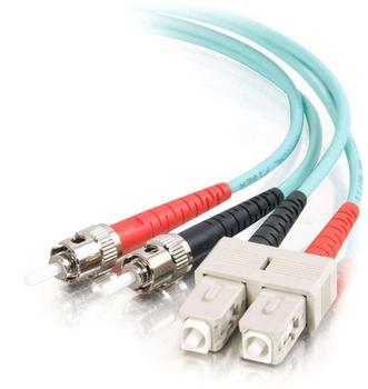 C2G SC-ST 10Gb 50/125 OM3 Duplex Multimode PVC Fiber Optic Cable (LSZH) - Nätverkskabel - ST-läge (multi-mode) (hane) till SC-läge (multi-mode) (hane) - 3 m - fiberoptisk - duplex - 50/125 mikron - OM3 -  (85524)