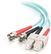 C2G SC-ST 10Gb 50/125 OM3 Duplex Multimode PVC Fiber Optic Cable (LSZH) - Nätverkskabel - ST-läge (multi-mode) (hane) till SC-läge (multi-mode) (hane) - 1 m - fiberoptisk - duplex - 50/125 mikron - OM3 - 