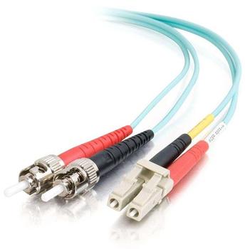 C2G LC-ST 10Gb 50/125 OM3 Duplex Multimode PVC Fiber Optic Cable (LSZH) - Nätverkskabel - ST-läge (multi-mode) (hane) till LC multiläge (hane) - 2 m - fiberoptisk - duplex - 50/125 mikron - OM3 - halogenf (85541)
