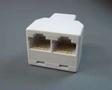 Goobay TEL ADAP RJ45/8P8C 1xF 2xF WHITE