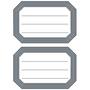 HERMA Book labels Herma 82x55mm grey frame lined 6 sh.