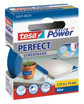TESA 56341 Power Perfect 19mm x 2,75m, blå (56341-00029-03)