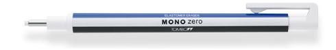 TOMBOW MONO Zero Refillable Eraser Pen Round Tip White with White/ Blue/ Black Barrel - EH-KUR (EH-KUR)