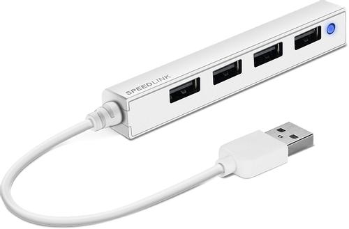 SPEEDLINK SNAPPY SLIM USB Hub 4-Port (SL-140000-WE)