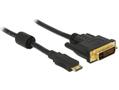 DELOCK Videokabel HDMI / DVI 1m Sort