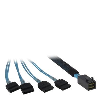 INTER-TECH Seriel ATA/ SAS-kabel Sort Blå 50cm (88885003)
