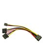 INTER-TECH Adapter Inter-Tech 1x 4pin -> 2x 4pin + 1x FDD Molex 0,15m