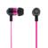 STREETZ in-ear hörlurar med mikrofon, svarsknapp, 1,2m kabel, rosa