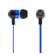 STREETZ in-ear hörlurar med mikrofon, svarsknapp, 1,2m kabel, blå