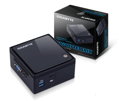 GIGABYTE BRIX GB-BACE-3160 (rev. 1.0) - Barebone - Ultra Compact PC Kit 1 x Celeron J3160 / tot 2.24 GHz - RAM 0 GB - HD Graphics 400 - Gigabit Ethernet (GB-BACE-3160)