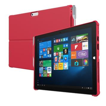 INCIPIO Feather Hybrid - Baksidedeksel for nettbrett - robust - Plextonium,  termoplast-polyuretan (TPU) - rød - for Microsoft Surface Pro 4 (MRSF-092-RED)