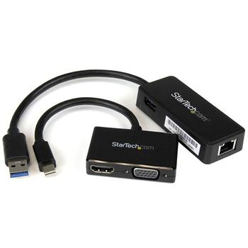 STARTECH CONNECTIVITY KIT FOR SURFACE HDMI + VGA ADAPTERS USB LAN CABL (MSTS3MDPUGBK)