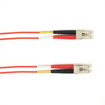 BLACK BOX FO Patch Cable Color Multi-m OM3 - Red LC-LC 25m Factory Sealed (FOLZH10-025M-LCLC-RD)