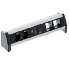 BACHMANN DESK 2xCH 90ø, 1xUSB Charger & (902.0161)