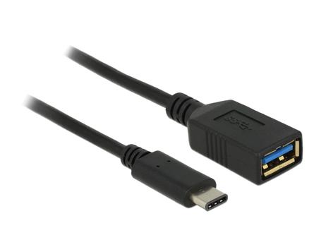 DELOCK Adapter USB 3.1 Gen 1 USB Typ C hane - USB Typ A hona, svart (65634)