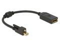 DELOCK Displayport Adapter Delock mini DP -> DP St/Bu 4K +Schraube