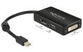DELOCK Adapter mini DP male > DP/HDMI/DVI F Black