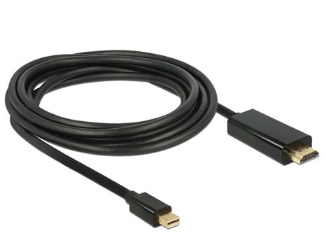 DELOCK kabel mini DP til HDMI 1m sort (83698)