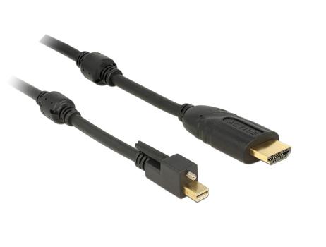 DELOCK Mini DisplayPort 1.2 til HDMI-A 2m - sort (83730)