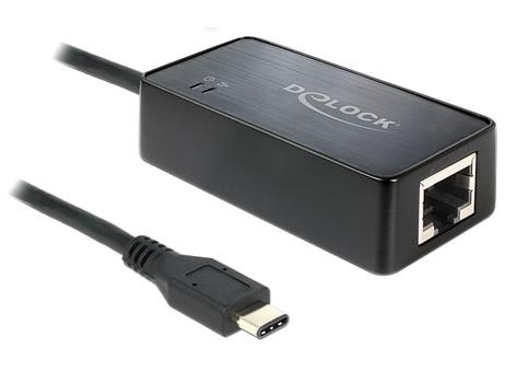 DELOCK USB3.1 Adapter Delock USB C -> RJ45 St/Bu Gigabit Lan (62642)
