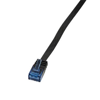 LOGILINK - Patch Cable Flat Cat.6A U/UTP SlimLine black 0,25m (CF2013U)