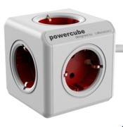 ALLOCACOC PowerCube Extended incl. 1,5 m Cable red Type F (1306RD/DEEXPC)