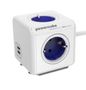 ALLOCACOC PowerCube Extended USB incl. 1,5 m Cable blue Type F