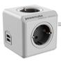 ALLOCACOC PowerCube Extended USB incl. 1,5 m Cable grey Type F