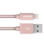 KANEX MiColor Lightning to USB Cable Braided Aluminium 1_2m /Rose Gold