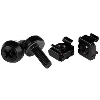 STARTECH "M5 x 12mm - Screws and Cage Nuts - 50 Pack, Black" (CABSCREWM5B)