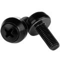 STARTECH "M6 x 12mm - Mounting Screws - 50 Pack, Black"