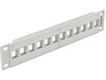 DELOCK 10? Keystone Patch Panel 12 Port grey