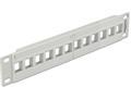 DELOCK 10? Keystone Patch Panel 12 Port grey