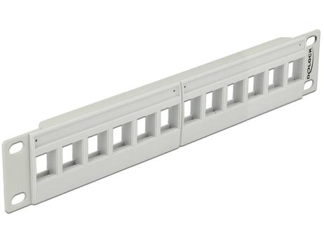 DELOCK 10? Keystone Patch Panel 12 Port grey (43309)