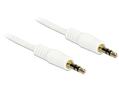 DELOCK Stereo Jack Cable 3.5 mm 3 pin male > male 0.5 m white