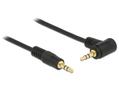 DELOCK Stereo Jack Cable 3.5mm 3 pin male>male angled 0.5m blk