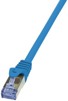 LOGILINK CAT6A S/FTP Patchkabel   AWG26 PIMF  blau 5,00m (CQ3076S)