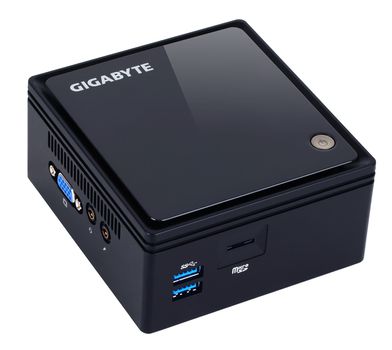 GIGABYTE BRIX GB-BACE-3160 (rev. 1.0) - Barebone - Ultra Compact PC Kit 1 x Celeron J3160 / tot 2.24 GHz - RAM 0 GB - HD Graphics 400 - Gigabit Ethernet (GB-BACE-3160)