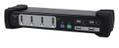 EQUIP KVM Switch Equip 4x USB/PS2 Dual Monitor schwarz mit Audio