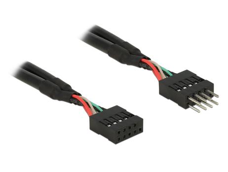DELOCK USB 2.0 Pin header Extension Cable 10 pin male / female 50 cm (83874)