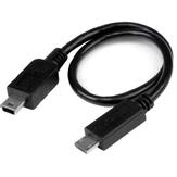 StarTech 8in USB OTG Cable - Micro USB to Mini USB - M/M - USB OTG Mobile Device Adapter Cable - 8 inch (UMUSBOTG8IN) - USB-kabel - mini-USB type B til Micro-USB type B - 20.32 cm (UMUSBOTG8IN)