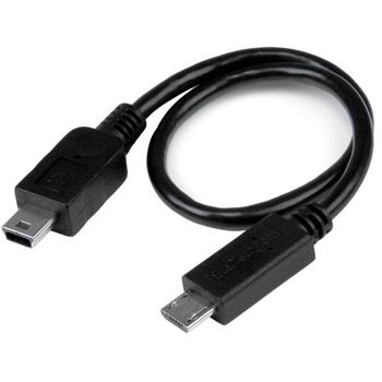 STARTECH USB OTG Cable - Micro USB to Mini USB - M/M - 20cm (UMUSBOTG8IN)