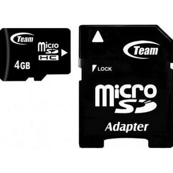 TEAM Flash card Micro-SD  4GB TeamGroup C10 (TUSDH4GCL1003)
