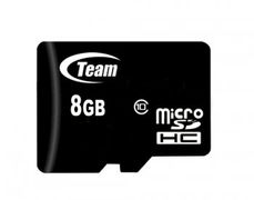 TEAM Flash card Micro-SD  8GB TeamGroup C10