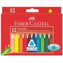 FABER-CASTELL Vokskridt Faber-Castell trekantet 12 ass
